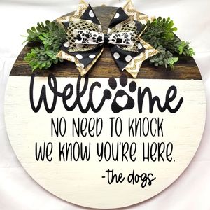 Welcome door sign
